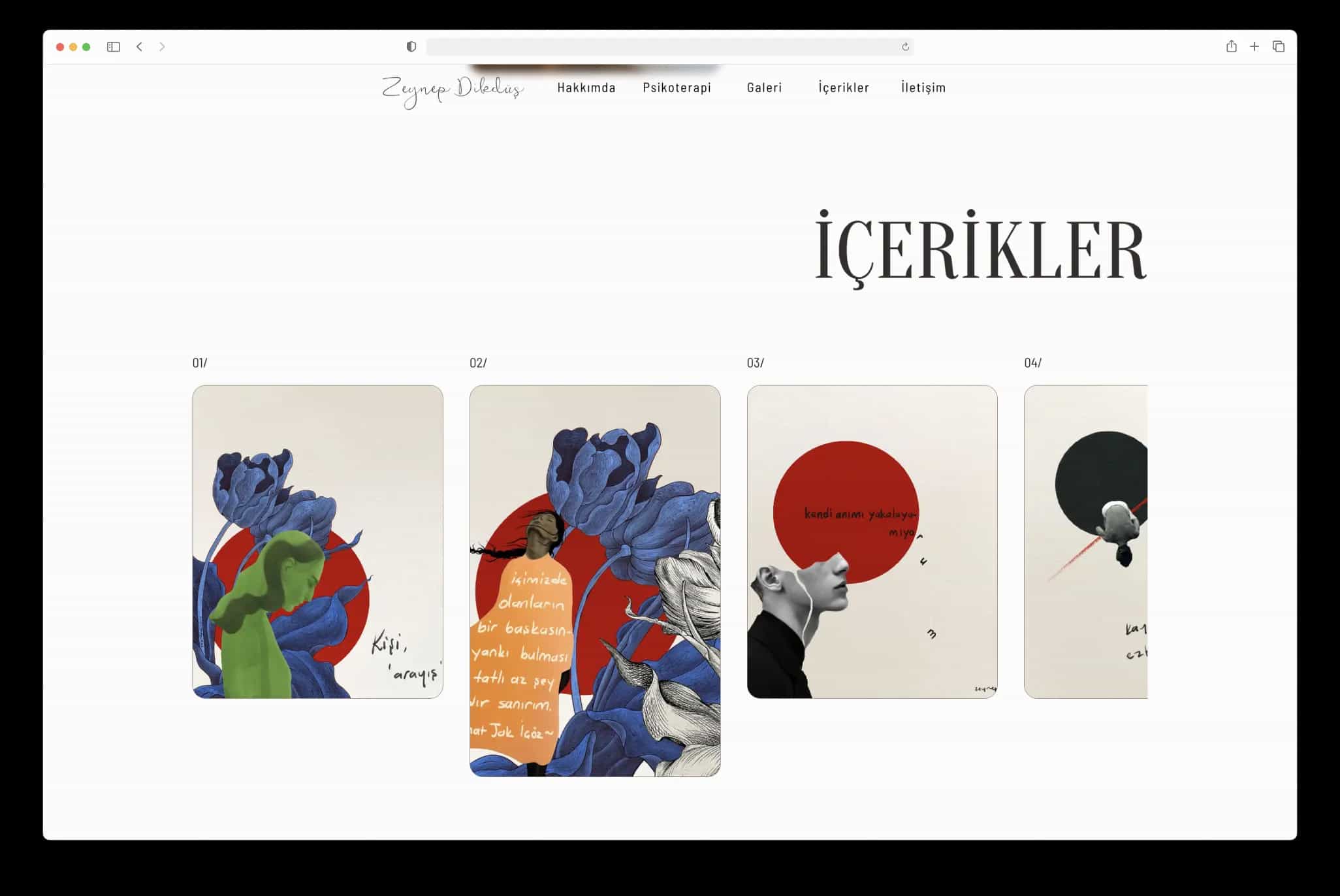Zeynep Dikdüş website content page
